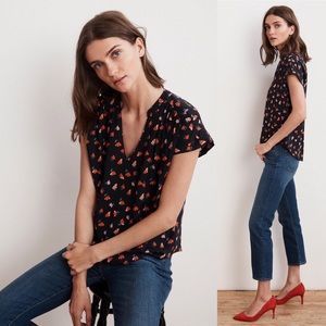 VELVET by Graham & Spencer Navy Print Top Small